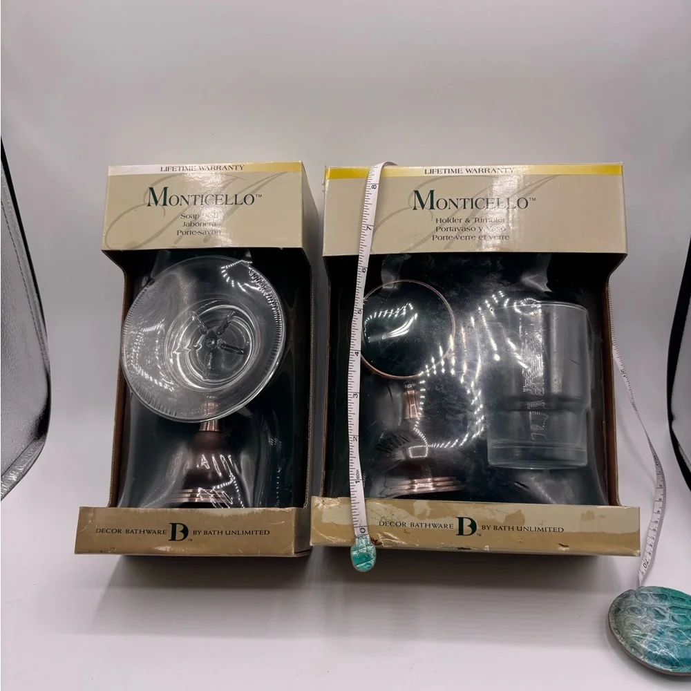 Rose Gold Soap Dish and Holder Set
